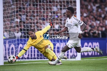 2024-11-05 - UEFA Champions League soccer match Real Madrid vs Milan at Santiago Bernabeu Stadium in Madrid, Spain 05 November 2024 Vinicius Jr and Maignan 900/Cordon Press - UEFA CHAMPIONS LEAGUE: REAL MADRID VS MILAN - UEFA CHAMPIONS LEAGUE - SOCCER