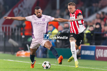 2024-11-05 - Yangel Herrera of Girona and Noa Lang of PSV during the UEFA Champions League, League Phase, football match between PSV Eindhoven and Girona FC on November 5, 2024 at Philips Stadion in Eindhoven, Netherlands - FOOTBALL - CHAMPIONS LEAGUE - PSV EINDHOVEN V GIRONA - UEFA CHAMPIONS LEAGUE - SOCCER