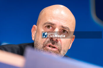 2024-11-05 - Coach Peter Bosz of PSV during the press conference following the UEFA Champions League, League Phase, football match between PSV Eindhoven and Girona FC on November 5, 2024 at Philips Stadion in Eindhoven, Netherlands - FOOTBALL - CHAMPIONS LEAGUE - PSV EINDHOVEN V GIRONA - UEFA CHAMPIONS LEAGUE - SOCCER