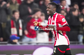 2024-11-05 - Johan Bakayoko of PSV celebrates his goal 3-0 during the UEFA Champions League, League Phase, football match between PSV Eindhoven and Girona FC on November 5, 2024 at Philips Stadion in Eindhoven, Netherlands - FOOTBALL - CHAMPIONS LEAGUE - PSV EINDHOVEN V GIRONA - UEFA CHAMPIONS LEAGUE - SOCCER