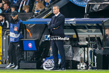 2024-11-06 - Club Brugge coach Nicky Hayen during the UEFA Champions League, League phase, Matchday 4 football match between Club Brugge and Aston Villa on 6 November 2024 at Jan Breydel Stadion in Brugge, Belgium - FOOTBALL - CHAMPIONS LEAGUE - CLUB BRUGGE V ASTON VILLA - UEFA CHAMPIONS LEAGUE - SOCCER