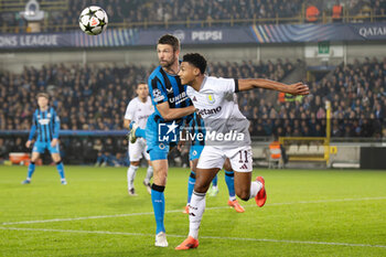 2024-11-06 - Club Brugge defender Brandon Mechele (44) battles with Aston Villa forward Ollie Watkins (11) during the UEFA Champions League, League phase, Matchday 4 football match between Club Brugge and Aston Villa on 6 November 2024 at Jan Breydel Stadion in Brugge, Belgium - FOOTBALL - CHAMPIONS LEAGUE - CLUB BRUGGE V ASTON VILLA - UEFA CHAMPIONS LEAGUE - SOCCER