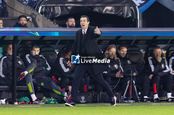 2024-11-06 - Aston Villa manager Unai Emery during the UEFA Champions League, League phase, Matchday 4 football match between Club Brugge and Aston Villa on 6 November 2024 at Jan Breydel Stadion in Brugge, Belgium - FOOTBALL - CHAMPIONS LEAGUE - CLUB BRUGGE V ASTON VILLA - UEFA CHAMPIONS LEAGUE - SOCCER