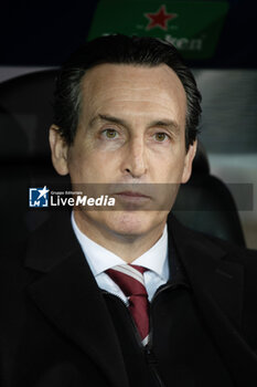 2024-11-06 - Aston Villa manager Unai Emery during the UEFA Champions League, League phase, Matchday 4 football match between Club Brugge and Aston Villa on 6 November 2024 at Jan Breydel Stadion in Brugge, Belgium - FOOTBALL - CHAMPIONS LEAGUE - CLUB BRUGGE V ASTON VILLA - UEFA CHAMPIONS LEAGUE - SOCCER