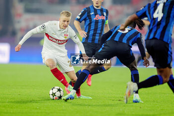 2024-11-06 - Chris Führich of VfB Stuttgart during the UEFA Champions League, League phase, Matchday 4 football match between VfB Stuttgart and Atalanta BC on 6 November 2024 at MHPArena in Stuttgart, Germany - FOOTBALL - CHAMPIONS LEAGUE - STUTTGART V ATALANTA - UEFA CHAMPIONS LEAGUE - SOCCER