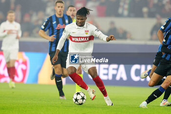 2024-11-06 - El Bilal Toure of VfB Stuttgart during the UEFA Champions League, League phase, Matchday 4 football match between VfB Stuttgart and Atalanta BC on 6 November 2024 at MHPArena in Stuttgart, Germany - FOOTBALL - CHAMPIONS LEAGUE - STUTTGART V ATALANTA - UEFA CHAMPIONS LEAGUE - SOCCER