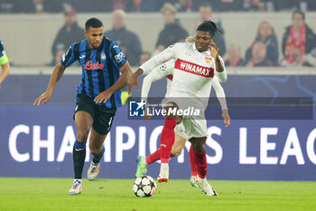 2024-11-06 - El Bilal Toure of VfB Stuttgart and Isak Hien of Atalanta during the UEFA Champions League, League phase, Matchday 4 football match between VfB Stuttgart and Atalanta BC on 6 November 2024 at MHPArena in Stuttgart, Germany - FOOTBALL - CHAMPIONS LEAGUE - STUTTGART V ATALANTA - UEFA CHAMPIONS LEAGUE - SOCCER