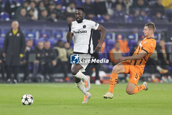 2024-11-06 - Silvere Ganvoula of Young Boys Bern and Valeriy Bondar of Shakhtar Donetsk during the UEFA Champions League, League phase, Matchday 4 football match between Shakhtar Donetsk and Young Boys Bern on 6 November 2024 at Veltins-Arena in Gelsenkirchen, Germany - FOOTBALL - CHAMPIONS LEAGUE - SHAKHTAR DONETSK V YOUNG BOYS - UEFA CHAMPIONS LEAGUE - SOCCER