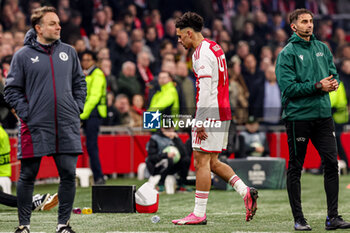 2024-03-07 - Tristan Gooijer of AFC Ajax leaving pitch after red card during the UEFA Europa Conference League, Round of 16, 1st leg football match between AFC Ajax and Aston Villa FC on March 7, 2024 at Johan Cruijff ArenA in Amsterdam, Netherlands - FOOTBALL - CONFERENCE LEAGUE - AJAX V ASTON VILLA - UEFA CONFERENCE LEAGUE - SOCCER