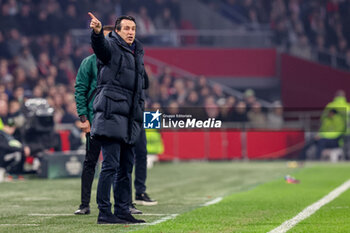 2024-03-07 - Head Coach Unai Emery of Aston Villa during the UEFA Europa Conference League, Round of 16, 1st leg football match between AFC Ajax and Aston Villa FC on March 7, 2024 at Johan Cruijff ArenA in Amsterdam, Netherlands - FOOTBALL - CONFERENCE LEAGUE - AJAX V ASTON VILLA - UEFA CONFERENCE LEAGUE - SOCCER