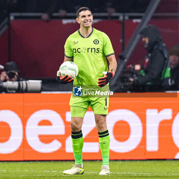 2024-03-07 - Emiliano Martinez of Aston Villa during the UEFA Europa Conference League, Round of 16, 1st leg football match between AFC Ajax and Aston Villa FC on March 7, 2024 at Johan Cruijff ArenA in Amsterdam, Netherlands - FOOTBALL - CONFERENCE LEAGUE - AJAX V ASTON VILLA - UEFA CONFERENCE LEAGUE - SOCCER