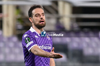 2024-03-14 - ACF Fiorentina's midfielder Giacomo Bonaventura reacts - ACF FIORENTINA VS MACCABI HAIFA FC - UEFA CONFERENCE LEAGUE - SOCCER