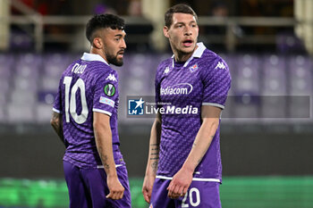 2024-03-14 - ACF Fiorentina's forward Nicolas Gonzalez and ACF Fiorentina's forward Andrea Belotti - ACF FIORENTINA VS MACCABI HAIFA FC - UEFA CONFERENCE LEAGUE - SOCCER