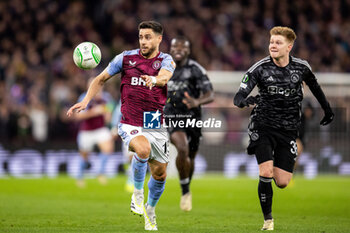 2024-03-14 - Aston Villa defender Alex Moreno (15) and Ajax midfielder Kristian Hlynsson (38) during the UEFA Europa Conference League, Round of 16, 2nd leg football match between Aston Villa and Ajax on 14 March 2024 at Villa Park in Birmingham, England - FOOTBALL - CONFERENCE LEAGUE - ASTON VILLA V AJAX - UEFA CONFERENCE LEAGUE - SOCCER