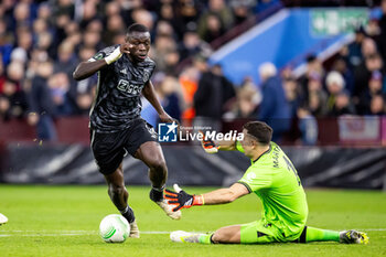 2024-03-14 - Ajax forward Brian Brobbey (9) and Aston Villa goalkeeper Emiliano Martinez (1) during the UEFA Europa Conference League, Round of 16, 2nd leg football match between Aston Villa and Ajax on 14 March 2024 at Villa Park in Birmingham, England - FOOTBALL - CONFERENCE LEAGUE - ASTON VILLA V AJAX - UEFA CONFERENCE LEAGUE - SOCCER