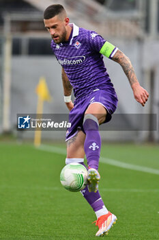 2024-04-18 - ACF Fiorentina's defender Cristiano Biraghi - ACF FIORENTINA VS FC VIKTORIA PLZEN - UEFA CONFERENCE LEAGUE - SOCCER