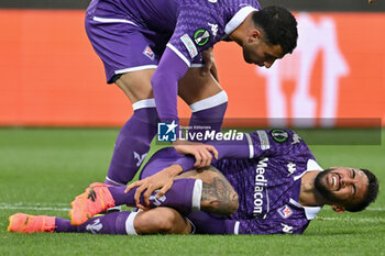 2024-04-18 - ACF Fiorentina's forward Nicolas Gonzalez injured - ACF FIORENTINA VS FC VIKTORIA PLZEN - UEFA CONFERENCE LEAGUE - SOCCER