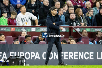 2024-04-11 - Lille coach Paulo Fonseca during the UEFA Europa Conference League, Quarter-finals, 1st leg football match between Aston Villa and Losc Lille on 11 April 2024 at Villa Park in Birmingham, England - FOOTBALL - CONFERENCE LEAGUE - ASTON VILLA V LILLE - UEFA CONFERENCE LEAGUE - SOCCER