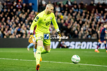 2024-04-11 - Lille goalkeeper Lucas Chevalier during the UEFA Europa Conference League, Quarter-finals, 1st leg football match between Aston Villa and Losc Lille on 11 April 2024 at Villa Park in Birmingham, England - FOOTBALL - CONFERENCE LEAGUE - ASTON VILLA V LILLE - UEFA CONFERENCE LEAGUE - SOCCER