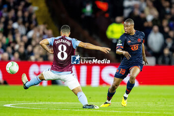 2024-04-11 - Lille defender Bafode Diakite (18) and Youri Tielemans of Aston Villa during the UEFA Europa Conference League, Quarter-finals, 1st leg football match between Aston Villa and Losc Lille on 11 April 2024 at Villa Park in Birmingham, England - FOOTBALL - CONFERENCE LEAGUE - ASTON VILLA V LILLE - UEFA CONFERENCE LEAGUE - SOCCER