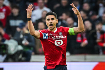 2024-04-18 - Benjamin ANDRE of Lille celebrates his goal during the UEFA Conference League, Quarter-finals, 2nd leg football match between Losc Lille and Aston Villa on April 18, 2024 at Pierre Mauroy stadium in Villeneuve-d'Ascq near Lille, France - FOOTBALL - CONFERENCE LEAGUE - LILLE V ASTON VILLA - UEFA CONFERENCE LEAGUE - SOCCER