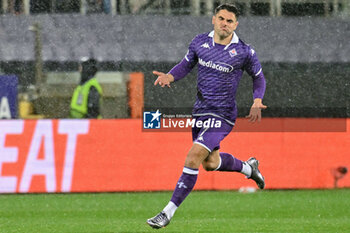 2024-05-02 - ACF Fiorentina's forward Riccardo Sottil celebrates after scoring a goal - ACF FIORENTINA VS CLUB BRUGGE - UEFA CONFERENCE LEAGUE - SOCCER