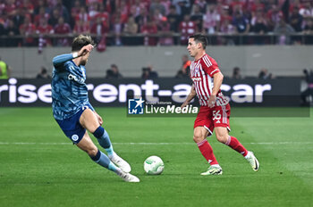 09/05/2024 - 56 Daniel Podence of Olympiacos Piraeus is playing during the UEFA Conference League, Semi-finals, 2nd leg, match between Olympiacos Piraeus and Aston Villa FC at Georgios Karaiskakis Stadium on May 9, 2024, in Piraeus, Greece. - OLYMPIACOS VS ASTON VILLA, SEMI-FINALS - 2ND LEG - UEFA CONFERENCE LEAGUE - CALCIO