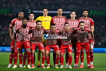 2024-05-29 - Olympiacos F.C. for team photo lined up during UEFA Europa Conference League 2024 final soccer match between Olympiacos F.C. vs. A.C.F. Fiorentina at OPAP Arena, Athens, 29th of May 2024 - FINAL - OLYMPIACOS VS ACF FIORENTINA - UEFA CONFERENCE LEAGUE - SOCCER