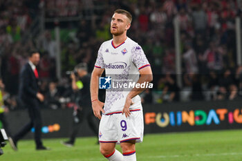 2024-05-29 - A sad Lucas Beltran (A.C.F. Fiorentina) after loose the UEFA Europa Conference League 2024 final soccer match between Olympiacos F.C. vs. A.C.F. Fiorentina at OPAP Arena, Athens, 29th of May 2024 - FINAL - OLYMPIACOS VS ACF FIORENTINA - UEFA CONFERENCE LEAGUE - SOCCER