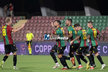 2024-08-10 - The exultation of the Ternana players after Capuano's goal,during the Ternana vs Casertana football match, valid for the 2024-2025 Serie C Italian Cup tournament - ITALIAN FOOTBALL SERIE C COPPA ITALIA 2024-25 - TERNANA VS CASERTANA - SERIE C ITALIAN CUP - SOCCER