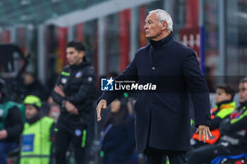 2024-01-02 - Claudio Ranieri Head Coach of Cagliari Calcio reacts during Coppa Italia 2023/24 football match between AC Milan and Cagliari Calcio at San Siro Stadium, Milan, Italy on January 02, 2024 - AC MILAN VS CAGLIARI CALCIO - ITALIAN CUP - SOCCER