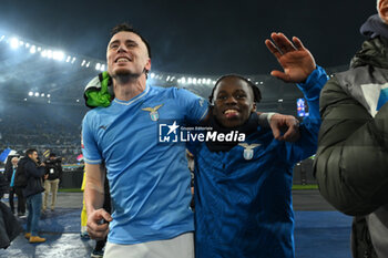 2024-01-10 - Patric and Sana’ Fernandes of S.S. Lazio during the quarter-final of the Frecciarossa Italian Cup between S.S. Lazio vs A.S. Roma, 10 January 2024 at the Olympic Stadium in Rome. - SS LAZIO VS AS ROMA - ITALIAN CUP - SOCCER