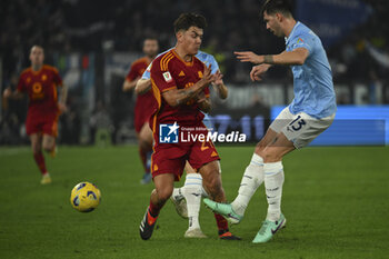 2024-01-10 - Paulo Dybala of A.S. Roma and Alessio Romagnoli of S.S. Lazio during the quarter-final of the Frecciarossa Italian Cup between S.S. Lazio vs A.S. Roma, 10 January 2024 at the Olympic Stadium in Rome. - SS LAZIO VS AS ROMA - ITALIAN CUP - SOCCER