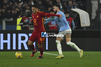 2024-01-10 - Leandro Paredes of A.S. Roma and Valentin Castellanos of S.S. Lazio during the quarter-final of the Frecciarossa Italian Cup between S.S. Lazio vs A.S. Roma, 10 January 2024 at the Olympic Stadium in Rome. - SS LAZIO VS AS ROMA - ITALIAN CUP - SOCCER