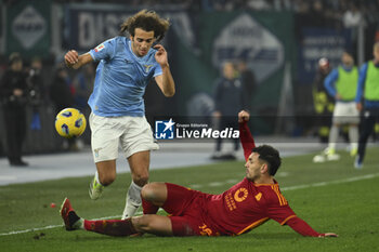 2024-01-10 - Matias Vecino of S.S. Lazio and Leandro Paredes of A.S. Roma during the quarter-final of the Frecciarossa Italian Cup between S.S. Lazio vs A.S. Roma, 10 January 2024 at the Olympic Stadium in Rome. - SS LAZIO VS AS ROMA - ITALIAN CUP - SOCCER