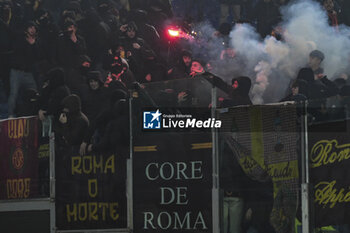2024-01-10 - Supporters during the quarter-final of the Frecciarossa Italian Cup between S.S. Lazio vs A.S. Roma, 10 January 2024 at the Olympic Stadium in Rome. - SS LAZIO VS AS ROMA - ITALIAN CUP - SOCCER