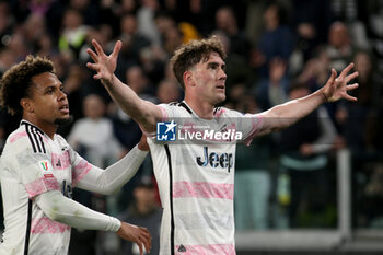 2024-04-02 - Dusan Vlahovic (Juventus FC) celebrates - JUVENTUS FC VS SS LAZIO - ITALIAN CUP - SOCCER