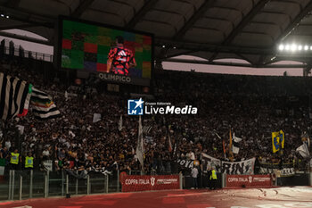 2024-05-15 - General view of Juventus sector during the Italian Cup final football match between Atalanta and Juventus at Stadio Olimpico on May 15,2024 in Rome, Italy. - FINAL - JUVENTUS FC VS ATALANTA BC - ITALIAN CUP - SOCCER