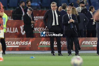 2024-05-15 - Crisrtiano Giuntoli Juventus’ sport director and Gianluca Pessotto during the Italian Cup final football match between Atalanta and Juventus at Stadio Olimpico on May 15,2024 in Rome, Italy. - FINAL - JUVENTUS FC VS ATALANTA BC - ITALIAN CUP - SOCCER