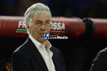 2024-05-15 - Atalanta's Italian coach Gian Piero Gasperini looks during the Italian Cup final football match between Atalanta and Juventus at Stadio Olimpico on May 15,2024 in Rome, Italy. - FINAL - JUVENTUS FC VS ATALANTA BC - ITALIAN CUP - SOCCER