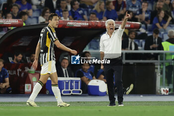 2024-05-15 - Atalanta's Italian coach Gian Piero Gasperini gesticulate during the Italian Cup final football match between Atalanta and Juventus at Stadio Olimpico on May 15,2024 in Rome, Italy. - FINAL - JUVENTUS FC VS ATALANTA BC - ITALIAN CUP - SOCCER