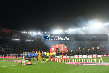 2024-05-15 - Line up teams during the Italian Cup final football match between Atalanta and Juventus at Stadio Olimpico on May 15,2024 in Rome, Italy. - FINAL - JUVENTUS FC VS ATALANTA BC - ITALIAN CUP - SOCCER