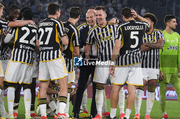 2024-05-15 - Juventus celebrate victory match during the Italian Cup final football match between Atalanta and Juventus at Stadio Olimpico on May 15,2024 in Rome, Italy. - FINAL - JUVENTUS FC VS ATALANTA BC - ITALIAN CUP - SOCCER