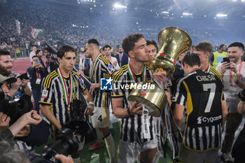 2024-05-15 - Juventus win the italia cup during the Italian Cup final football match between Atalanta and Juventus at Stadio Olimpico on May 15,2024 in Rome, Italy. - FINAL - JUVENTUS FC VS ATALANTA BC - ITALIAN CUP - SOCCER