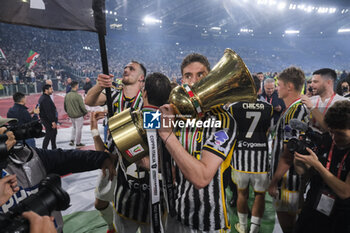 2024-05-15 - during the Italian Cup final football match between Atalanta and Juventus at Stadio Olimpico on May 15,2024 in Rome, Italy. - FINAL - JUVENTUS FC VS ATALANTA BC - ITALIAN CUP - SOCCER