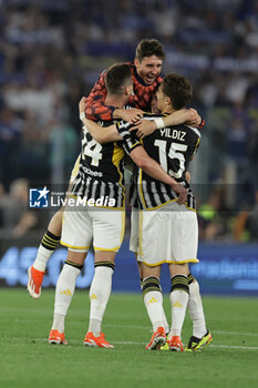 2024-05-15 - Juventus celebrate victory match during the Italian Cup final football match between Atalanta and Juventus at Stadio Olimpico on May 15,2024 in Rome, Italy. - FINAL - JUVENTUS FC VS ATALANTA BC - ITALIAN CUP - SOCCER