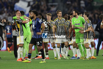 2024-05-15 - Juventus celebrate victory match during the Italian Cup final football match between Atalanta and Juventus at Stadio Olimpico on May 15,2024 in Rome, Italy. - FINAL - JUVENTUS FC VS ATALANTA BC - ITALIAN CUP - SOCCER