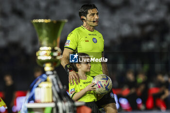 2024-05-15 - Italian Referee Fabio Maresca during the Italian Cup final football match between Atalanta and Juventus at Stadio Olimpico on May 15,2024 in Rome, Italy. - FINAL - JUVENTUS FC VS ATALANTA BC - ITALIAN CUP - SOCCER