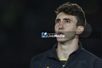 2024-05-15 - Juventus' Italian defender Andrea Cambiaso looks during the Italian Cup final football match between Atalanta and Juventus at Stadio Olimpico on May 15,2024 in Rome, Italy. - FINAL - JUVENTUS FC VS ATALANTA BC - ITALIAN CUP - SOCCER