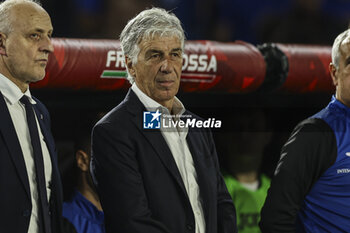 2024-05-15 - Atalanta's Italian coach Gian Piero Gasperini looks during the Italian Cup final football match between Atalanta and Juventus at Stadio Olimpico on May 15,2024 in Rome, Italy. - FINAL - JUVENTUS FC VS ATALANTA BC - ITALIAN CUP - SOCCER